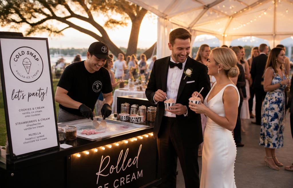 Bubblelicious catering at a wedding reception